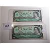 Image 1 : 2 - 1967 CNDN $1 DOLLAR BANK NOTES (1 W/SERIAL #, 1 - W/O)