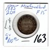 Image 1 : 1885 (NEWFOUNDLAND) 20 CENT PIECE *RARE*