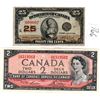 Image 1 : 1954 $2 BILL & 1923 SHINPLASTER