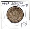 Image 1 : 1947 50 CENT PIECE (CURVED RIGHT)