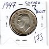 Image 2 : 1947 50 CENT PIECE (CURVED RIGHT)
