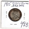 Image 2 : 1915 KEY DATE 25 CENTS (SOLID STRIKE)