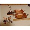 Image 1 : CURLING PINS, TROPHY & (SOLID COPPER) CURLING KNICK KNACK DISHES