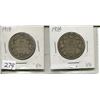 Image 1 : LOT OF 2 1918 CNDN 50 CENT PCS (SILVER)