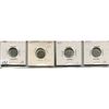Image 1 : LOT OF 4 - *SILVER* CNDN 5 CENT PCS (1916. 1917, 1913, 1914)