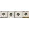 Image 1 : LOT OF 4 - *SILVER* CNDN 5 CENT PCS (1905, 1906, 1907, 1874)