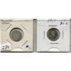 Image 1 : 2 - *SILVER* CNDN 5 CENT PCS (1909, 1910)