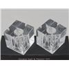 Image 16 : CRYSTAL NAPKIN RINGS (OLEG CASSINI), SALT & PEPPER, CANDLE HOLDER & CLOTH NAPKINS