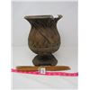 Image 1 : URN (WOODEN) *BROKEN* & PAIR OF SKEWERS