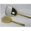 Image 2 : VANITY SET (MIRROR, BRUSH, COMB, 2 BOTTLES, JARS & HAT PINS)