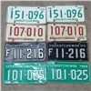 Image 1 : LOT OF 4  OF SASKATCHEWAN LICENCE PLATES (1960,68,69,71) *MATCHING PAIRS*
