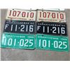 Image 2 : LOT OF 4  OF SASKATCHEWAN LICENCE PLATES (1960,68,69,71) *MATCHING PAIRS*