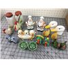 Image 1 : LOT OF 10 SALT & PEPPER SHAKERS MILK GLASS (CHICKENS, DUCKS )