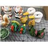 Image 2 : LOT OF 10 SALT & PEPPER SHAKERS MILK GLASS (CHICKENS, DUCKS )