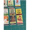 Image 5 : LOT OF 8 PIN UP GIRL ADVERTISING MATCH BOOK COVERS *VINTAGE*