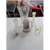 Image 1 : LOT OF ASSORTED GLASSWARE, VASES, MUG, ETC.) *NO CHIPS/CRACKS*