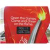 Image 2 : COCA COLA (OLYMPIC) FLAG & STAND *VANCOUVER 2010 OPEN THE GAMES* W/CASE