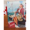 Image 1 : COCA COLA SIGN (LADY OF BOAT) *WOODEN, 24"X36"*