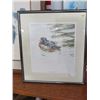Image 1 : FRAMED PRINT (DUCKS UNLIMITED, PROMISED ONE, WOOD DOCK ) BY C.E. BACON, 1989 *382/5700*