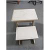 Image 1 : CHILD'S DESK & CHAIR (HANDMADE BY GORDON BRAATEN) *19¾"L X 14¾"W X 16½"H*