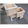 Image 3 : GARDEN PLANTER (HANDMADE BY GORDON BRAATEN) *26½"L X 13"W X 24½"H* (HAS 2 WHEELS)