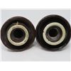 Image 6 : 2 CERAMIC INSULATORS *BROWN* (NP-55)
