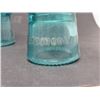 Image 2 : 6 GLASS INSULATORS (HEMINGWAY) *#9 AQUA GREEEN*