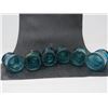 Image 5 : 6 GLASS INSULATORS (HEMINGWAY) *#9 AQUA GREEEN*