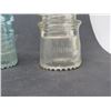 Image 3 : 4 4 GLASS INSULATORS (DOMINION) *1 CLEAR, 3 BLUE* (GLASS IMPERFECTIONS)