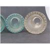 Image 7 : 4 4 GLASS INSULATORS (DOMINION) *1 CLEAR, 3 BLUE* (GLASS IMPERFECTIONS)