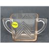 Image 2 : PINK DEPRESSION PRESSED GLASS SALT SHAKER *NO LID*, AMBER COLOR SUGAR BOWL