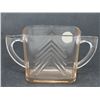 Image 3 : PINK DEPRESSION PRESSED GLASS SALT SHAKER *NO LID*, AMBER COLOR SUGAR BOWL