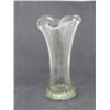 Image 8 : 4 FLUTED & PRESSED GLASS VASES *1 CHIPPED, 1 COLORED & CHIPPED*