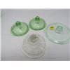 Image 2 : GREEN DEPRESSION GLASS LIDS (SUGAR)