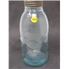 Image 1 : 2 QUART JAR (DIAMOND) *COLORED, IMPERFECTIONS* W/TOP, WIRE