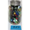 Image 2 : VINTAGE NABOB JAR *FILLED W/ASSORTED MARBLES*
