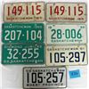Image 1 : 7 SASKATCHEWAN LICENSE PLATES (1959 - 1971)