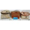Image 1 : BASKETS & LIDS (NATIVE HAND CRAFTED BIRCH BARK) *QTY 3*