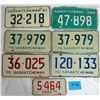 Image 1 : 7 SASKATCHEWAN LICENSE PLATES *1961-1976*