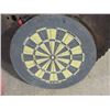 Image 2 : DART BOARD W/8 DARTS (MADE IN ENGLAND) *ONE SIDE NUMBERED*