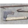 Image 4 : LOT OF CANT HOOKS, SPEAR, HEWING AXE, 2 KNIVES