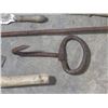 Image 5 : LOT OF CANT HOOKS, SPEAR, HEWING AXE, 2 KNIVES