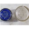 Image 8 : GOOFERS GLASS DISH, (COLLEGIATE) MATHEMATICS TIN, INK JAR & VICKS JAR (NO LIDS)