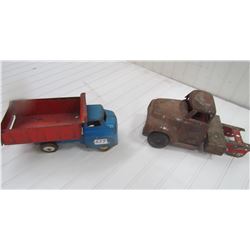 DUMP TRUCK *W/STEEL WHEELS* & PARTS TRUCK *BOTH METAL*