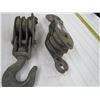 Image 5 : 2  BLOCK PULLEYS & HOOKS, *16", EX. COND*