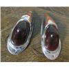 Image 1 : PAIR CHROME TAIL LITES (RED GLASS STAMP 1960s, AUTO LAMP *8"L*)