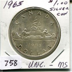 1965 CNDN DOLLAR (SILVER)