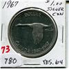 Image 1 : 1967 CNDN DOLLAR (SILVER)