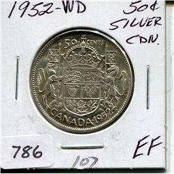1952 CNDN 50 CENT PC (SILVER, WD)