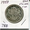 Image 1 : 1953 CNDN 50 CENT PC (SILVER)